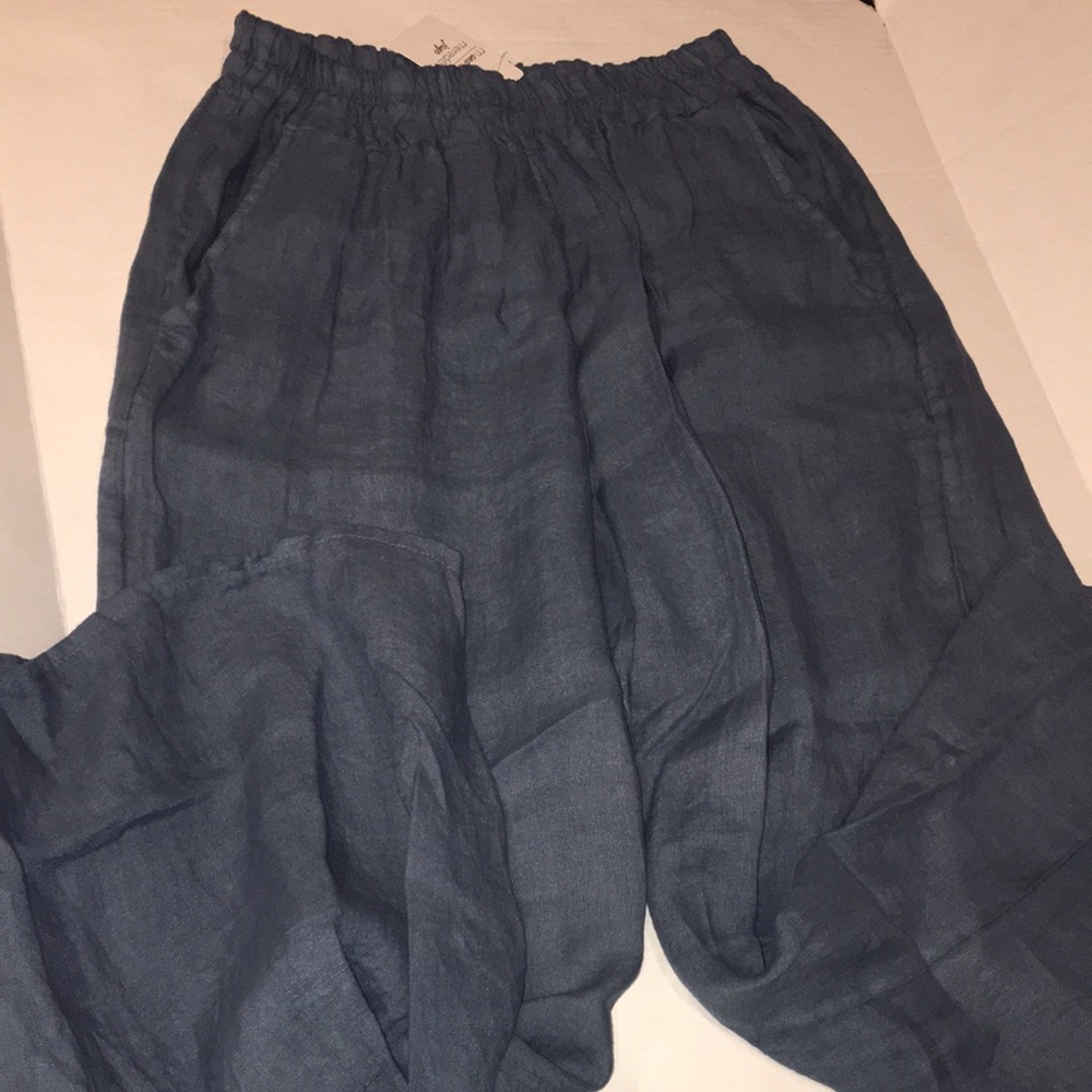 NWT Liabella Get Moving Linen Pants | Blue | Size S